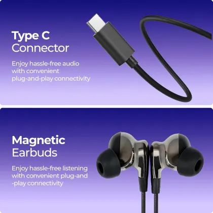 Zebronics Buds 80C Type-C Wired Earphones