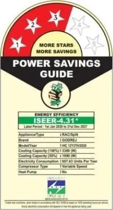 Godrej HIC 12Y3TH 1 Ton 3 Star 2026 Inverter Split AC