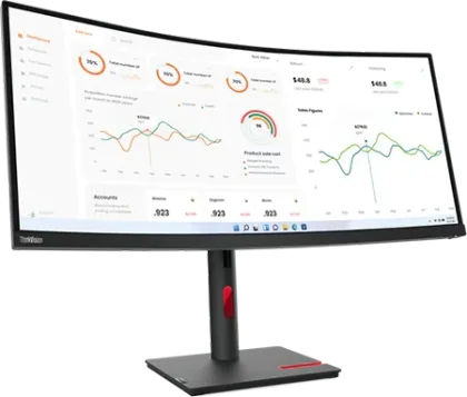 Lenovo ThinkVision T34w-30 34 inch WQHD Ultrawide Curved Monitor