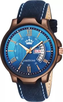 LimeStone LS2744 Wood Coat Avatar~ Day and Date Display Watch For Men
