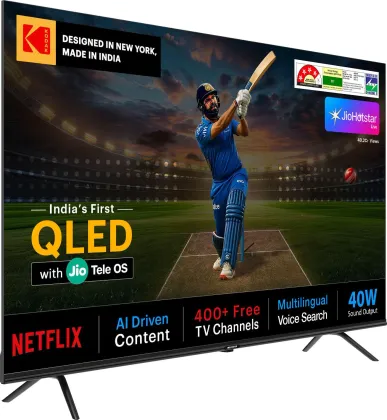 Kodak Jio Tele Series 43 inch Ultra HD 4K Smart QLED TV (KQ43JTV0010)