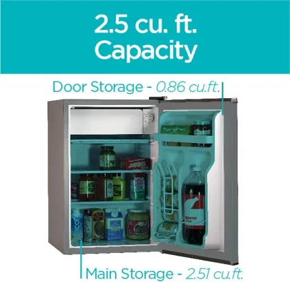 BLACK+DECKER BCRK25V 2.5 Cu Ft Single Door Mini Refrigerator