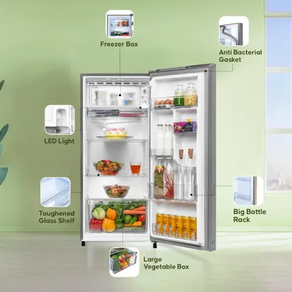 Haier HED-203TNS-P 190 L 3 Star Single Door Refrigerator