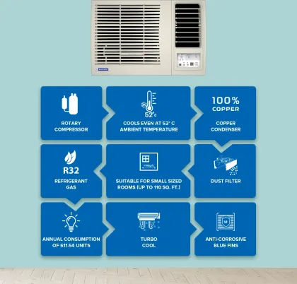 Blue Star WFE309L 0.8 Ton 3 Star 2025 Window AC