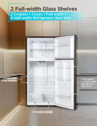 BLACK+DECKER BR1810HB 18.1 Cu Ft Double Door Refrigerator