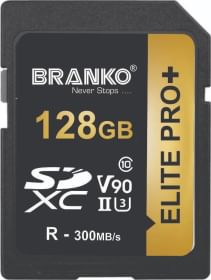 Branko Elite Pro Plus 128GB SDXC UHS-II Memory Card