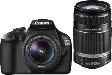 Canon EOS 1100D SLR (Double Lens Kit (EF-S 18-55mm IS II+EF-S 55 - Main Image