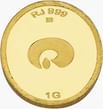 RELIANCE JEWELS 1 GM 24 KT (999) Bal Gopal Oval Gold Coin