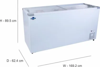 Rockwell SFRN550GT 495 L Double Glass Door Deep Freezer