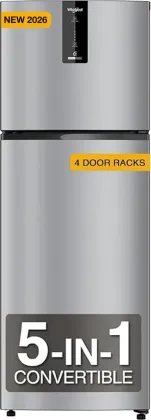 Whirlpool IF INV 355 Lunar Steel CONV-Y 308 L 3 Star Double Door Refrigerator