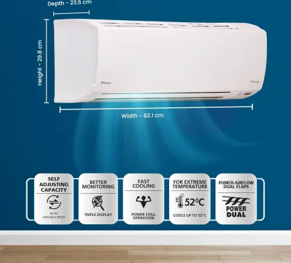 Daikin ATKL35UV16W 1 Ton 3 Star Inverter Split AC