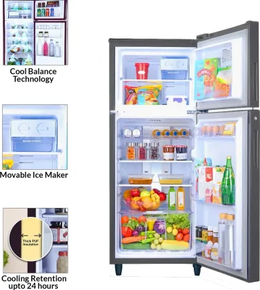 Godrej RT EONALPHA 270B RI ST GL 233 L 2 Star Double Door Refrigerator