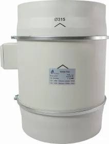 Astberg AF-315P 315 mm 10 Blade Inline Duct Fan