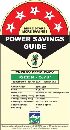 Voltas 185INV Vertis Comet Marvel 1.5 Ton 5 Star 2026 Inverter Split AC