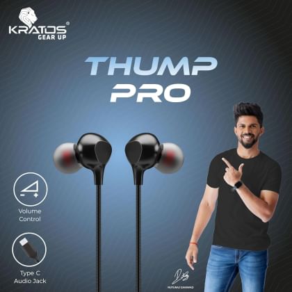 Kratos Thump Pro Type-C Wired Earphones