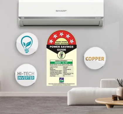 Sharp AH-SI18V5B-GC 1.5 Ton 5 Star 2025 Inverter Split AC