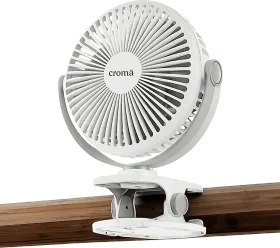 Croma CRSF10WPFA348701 150 mm 3 Blade Rechargeable BLDC Clip Fan