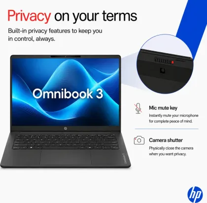 HP OmniBook 3 14-hy0030AU Laptop (AMD Ryzen 3 30/ 8GB/ 512GB SSD/ Win11 Home)