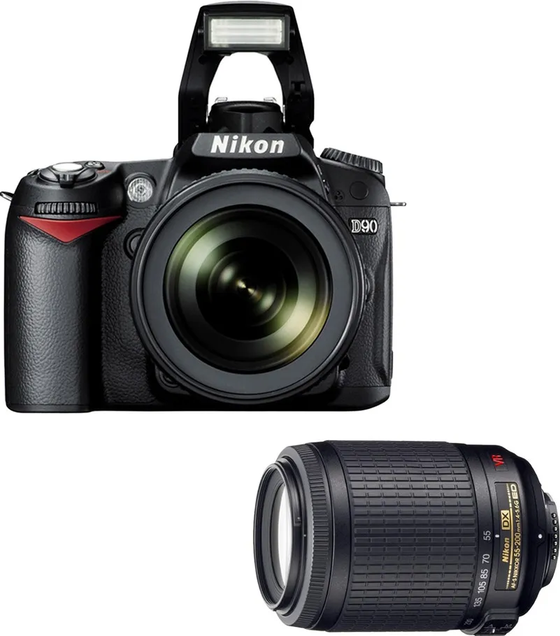 Nikon D90 with 18-105mm + 55-200mm Lens - Price in India (Mar 2026