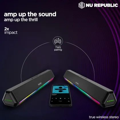 Nu Republic Party Box 240 24W Bluetooth Soundbar