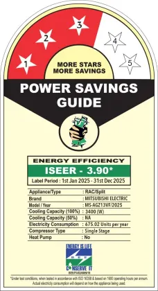 MITSUBISHI MS-AGZ13VF 1 Ton 3 Star 2025 Split AC