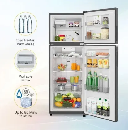 Whirlpool NEO SP278 PRM Athena Steel-Y 235 L 2 Star Double Door Refrigerator