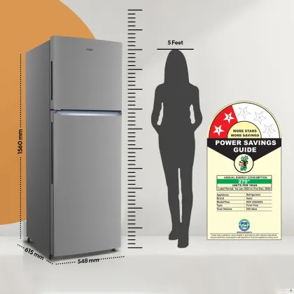Haier HEF-252IEGS-P 240 L 2 Star Double Door Refrigerator
