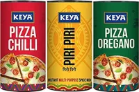 Keya International Sprinklers Combo | Italian Pizza Oregano x 1, 80 gm | Piri Piri x 1, 80 gm | Italian Pizza Chilli x 1, 70 gm | Pack of 3