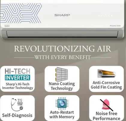 Sharp AH-SI12V3B-SC 1 Ton 3 Star Inverter Split AC