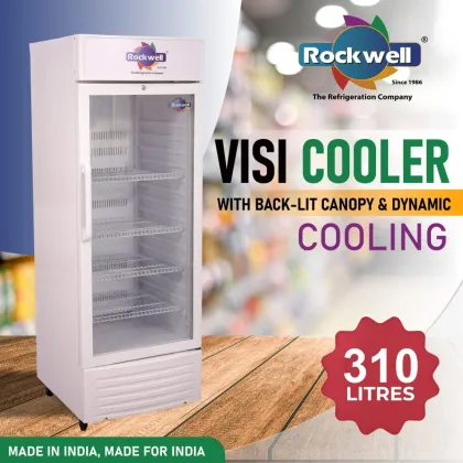Rockwell RVC400A 310 L Single Glass Door Visi Cooler