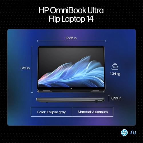 HP OmniBook Ultra Flip Next Gen AI 14-fh0026TU Laptop (Intel Core Ultra 7/ 16GB RAM/ 1TB SSD/ WIn 11)