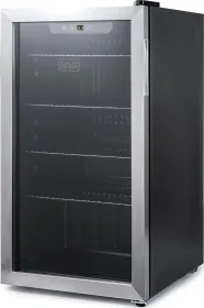 BLACK+DECKER BDB31HS 3.3 Cu Ft Single Glass Door Mini Refrigerator