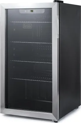 BLACK+DECKER BDB31HS 3.3 Cu Ft Single Glass Door Mini Refrigerator