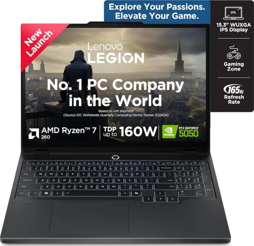 Lenovo Legion 5 15AHP10 83M00073IN Gaming Laptop (AMD Ryzen 7 260/ 16GB/ 1TB SSD/ Win11/ 8GB RTX5050)