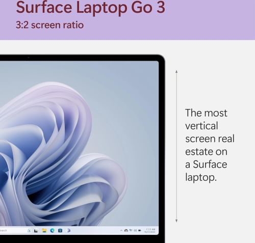 Microsoft Surface Laptop Go 3 XK1-00045 (12th Gen Core i5/ 8GB RAM/ 256 GB SSD/ Win 11)