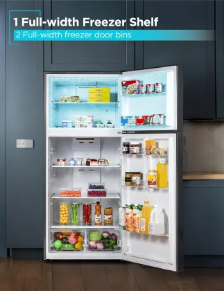 BLACK+DECKER BR1810HB 18.1 Cu Ft Double Door Refrigerator