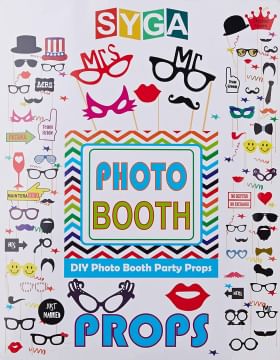 Syga Fun Moment Wedding Party Photo Booth Props (Pack of 12)