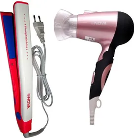 Nova Blazon NHD-2806 Hair dryer + NHD-882 Hair Straightener