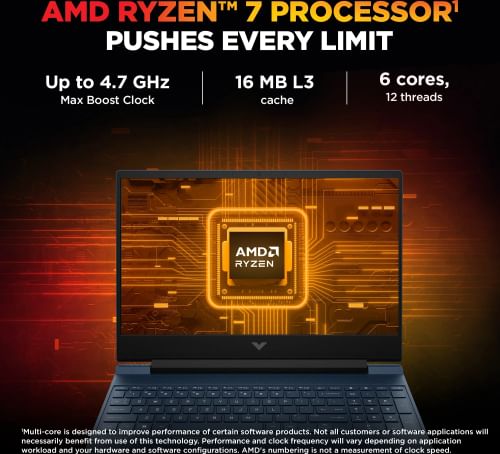 HP Victus 15-fb3130AX Gaming Laptop (AMD Ryzen 7 7445H/ 16GB/ 512GB SSD/ Win11/ 6GB RTX 4050)