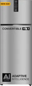 Whirlpool IF INV CNV 515 Alpha Steel-Y 467 L 2 Star Double Door Refrigerator