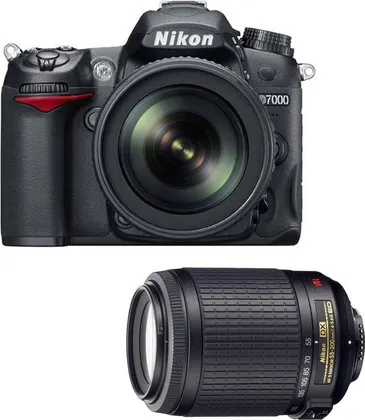Nikon D7000 DSLR Camera (18-105mm + 55-200mm Lens) Price in India