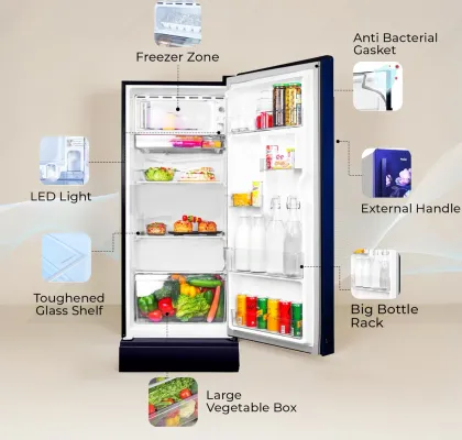 Haier HED-205TMIBA-N 190 L 5 Star Single Door Refrigerator