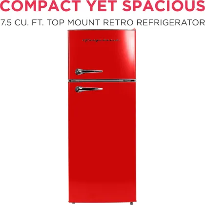 Frigidaire EFR786-RED 7.5 Cu Ft Double Door Refrigerator