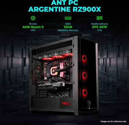 Ant PC Argentine RZ900X Gaming Tower PC (AMD Ryzen 9 7900X/ 32 GB RAM/ 512 GB SSD/ 1 TB HDD/ Win 10/ 8 GB Graphics) - image 4