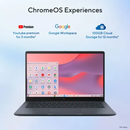 Asus Chromebook CX1405CTA-S60621 Laptop (Intel N50 Processor/ 4GB/ 128GB/ Chrome OS)