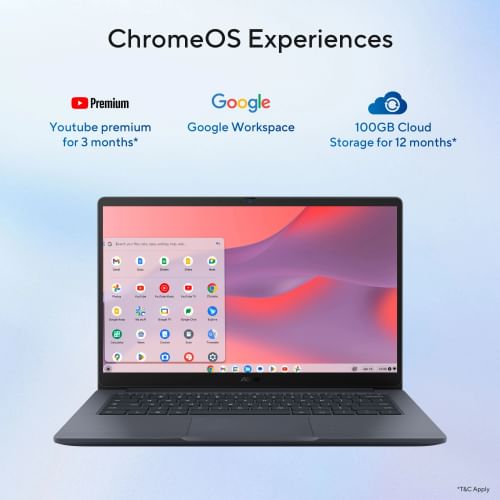 Asus Chromebook CX1405CTA-S60621 Laptop (Intel N50 Processor/ 4GB/ 128GB/ Chrome OS)