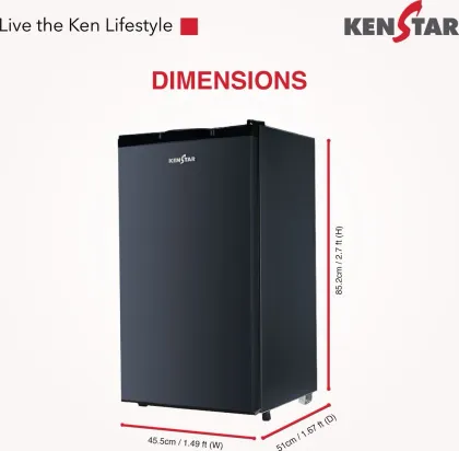 Kenstar 92BD1KS26F0.SG 92 L 1 Star Single Door Mini Refrigerator