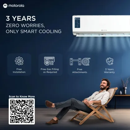 Motorola 153IPG26WMRS 1.5 Ton 3 Star 2026 Inverter Split AC