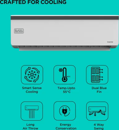 Black & Decker BXACN3I310BP2IN 1 Ton 3 Star 2025 Inverter Split AC