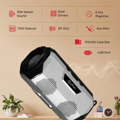 pTron Fusion Rock V2 16W Bluetooth Speaker